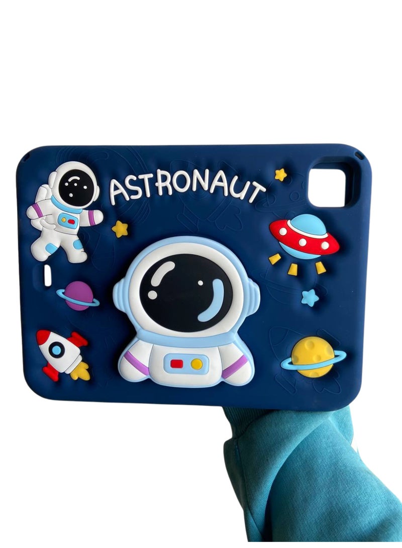 Cartoon 3D Silicon Handle Stand Cover For iPad Pro 11-Inch M4 2024 (5th Generation), iPad 11 Pro Case 2022/2021/2020/2018 (3rd 2nd 4th Gen) Funda Case (With Rope) (Space Pop) - Image 1